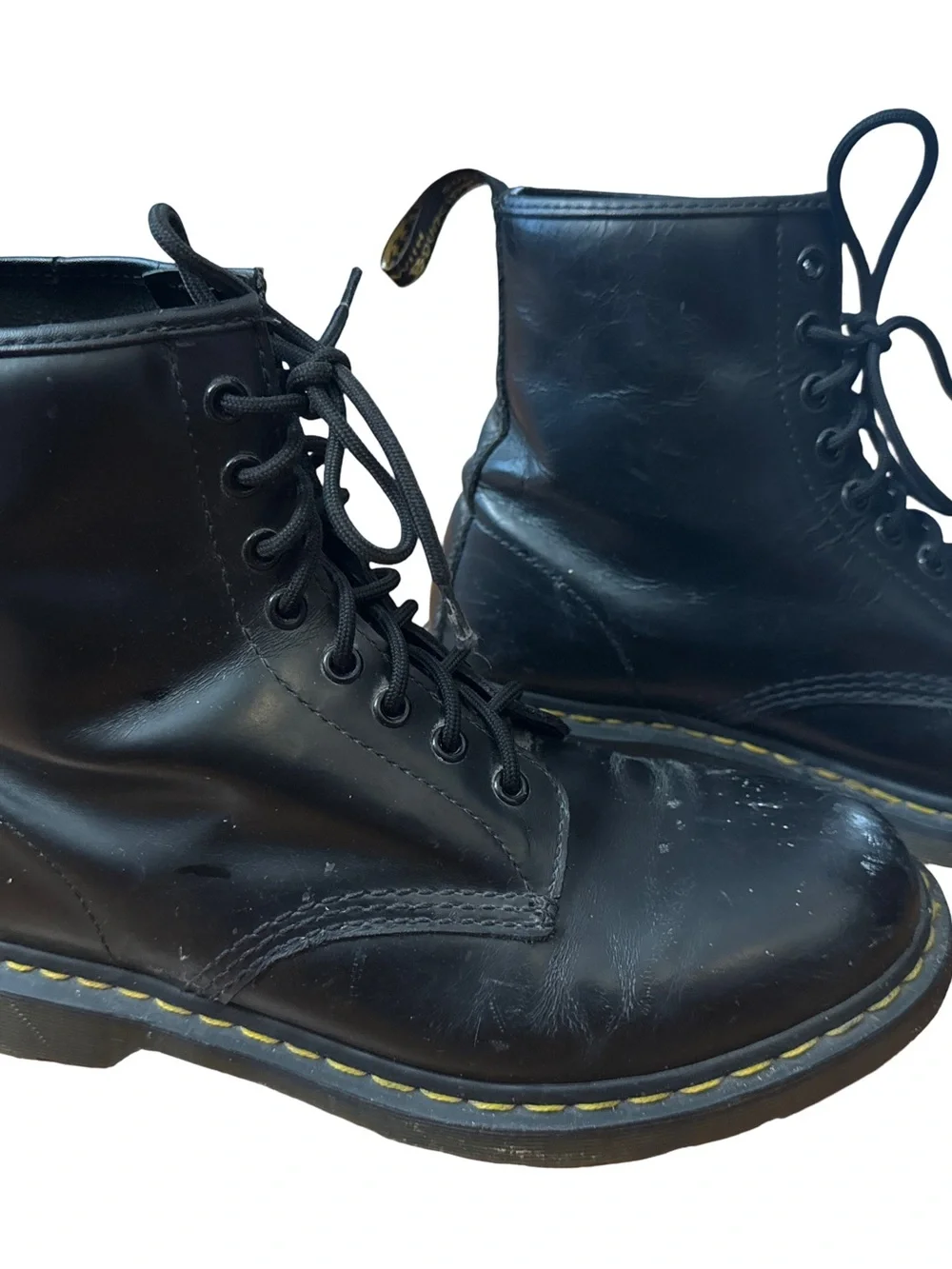 Doc Martens 1460 Combat Style Boots Black Size US 10M Grunge Hipster Lace Up